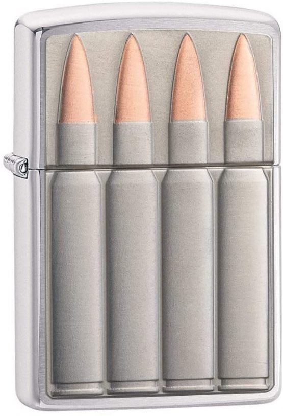 Zippo Unisex's Bullets Windproof Lighter, Chrome, Regular