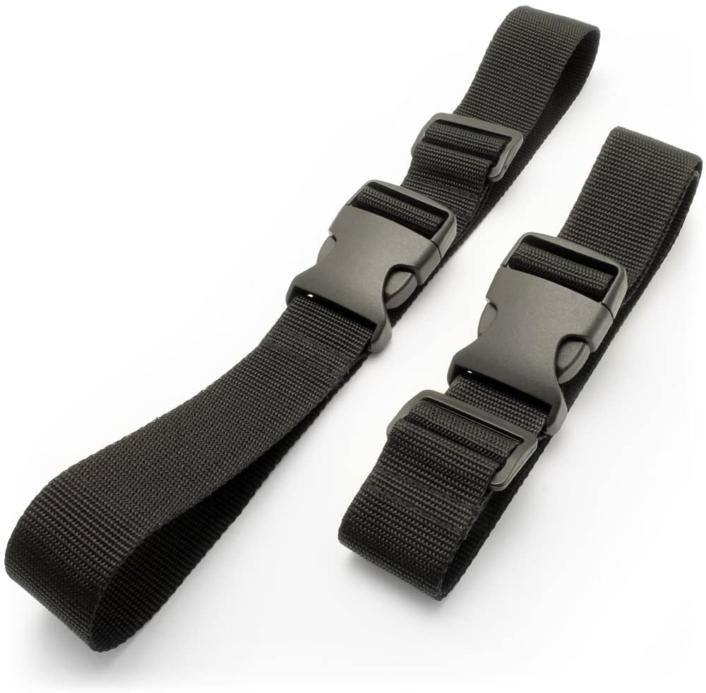 CampTeck U6745 Small Travel Luggage Straps Short Adjustable Connect Suitcase Belt Add On Attachment - Black, 1 Pair - Image 3