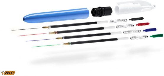 BIC 4 Colours Original Retractable Comfortable Ballpoint Pens - Box of 12 - Medium Point (1.0 mm) - Precision Writing - Image 4