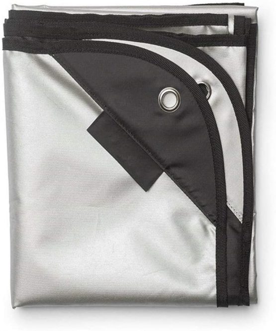 QEES Drum Set Dust Cover, Electronic Drum Kit Water-Resistant Nylon Cover With Sewn-in Weighted Corners, Drum Sets Accessories JJZ1426, Black (80 x 108 inches) - Image 3