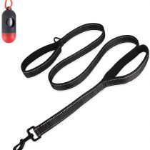 Belababy Medium Dog Leash, 5ft Double Handles Dog Lead, Heavy Duty Strong Nylon Reflective Dog Leash, 1.5m Leash Perfect for Large Medium or Small Dog