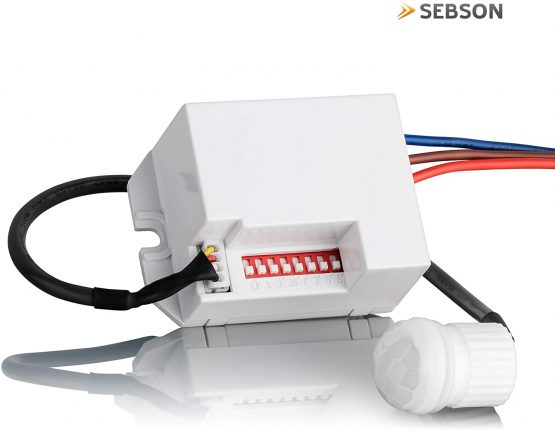 SEBSON Mini PIR Sensor Indoor, Ceiling Flush Mounted for Installation, LED suitable, Infrared Motion Sensor, Range max. 6m/360°, Programmable - Image 2
