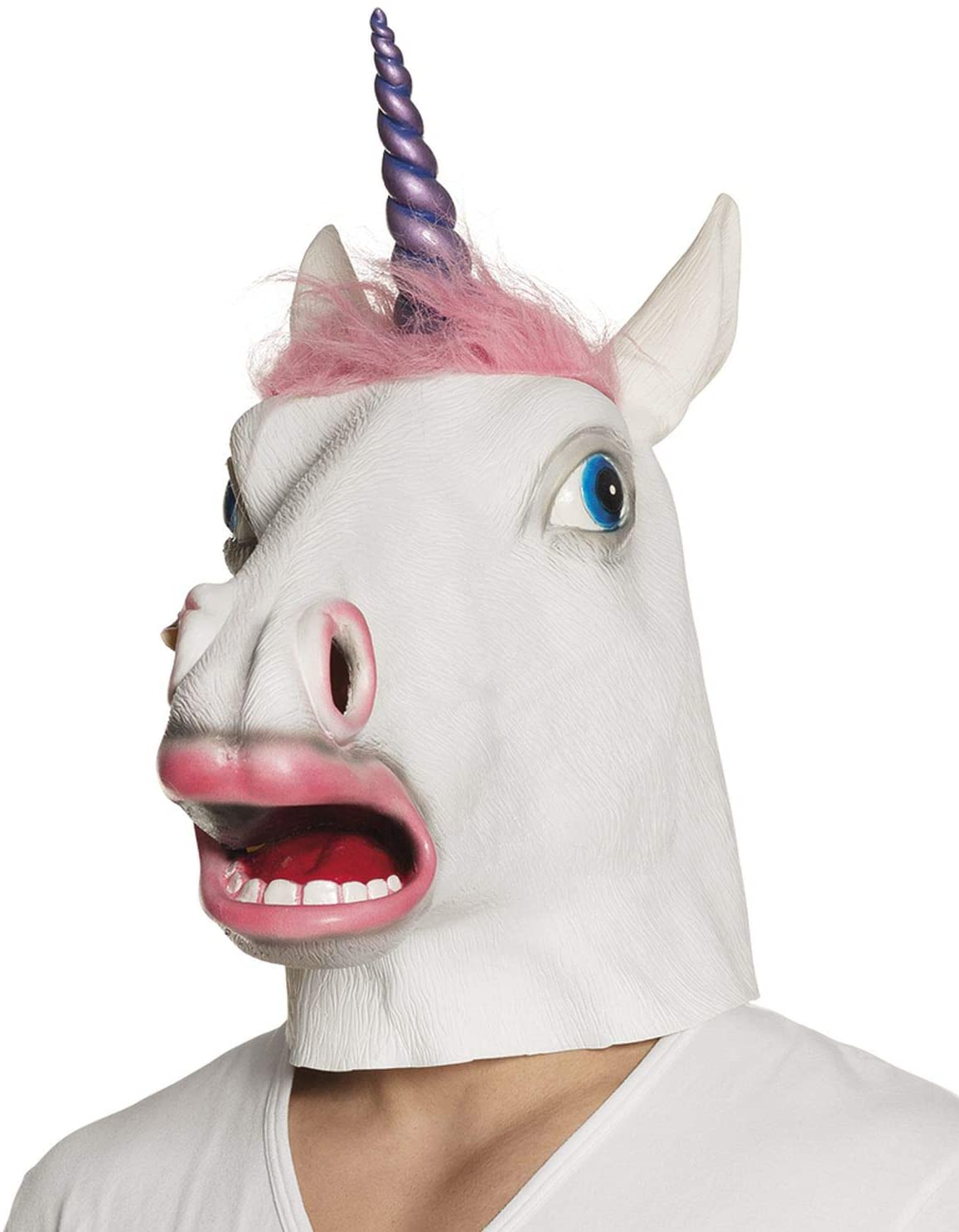 Boland - Head Mask, One Size for Adults Accessory, Carnival, Theme Party, Costume, Fancy Dress, Unicorn Pinkie