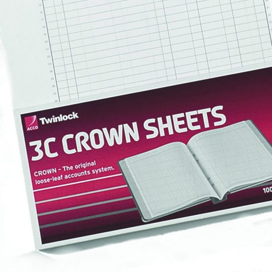 Rexel Twinlock Crown 3C Refill Sheets Double Ledger (Pack of 100 Sheets), White - Image 4
