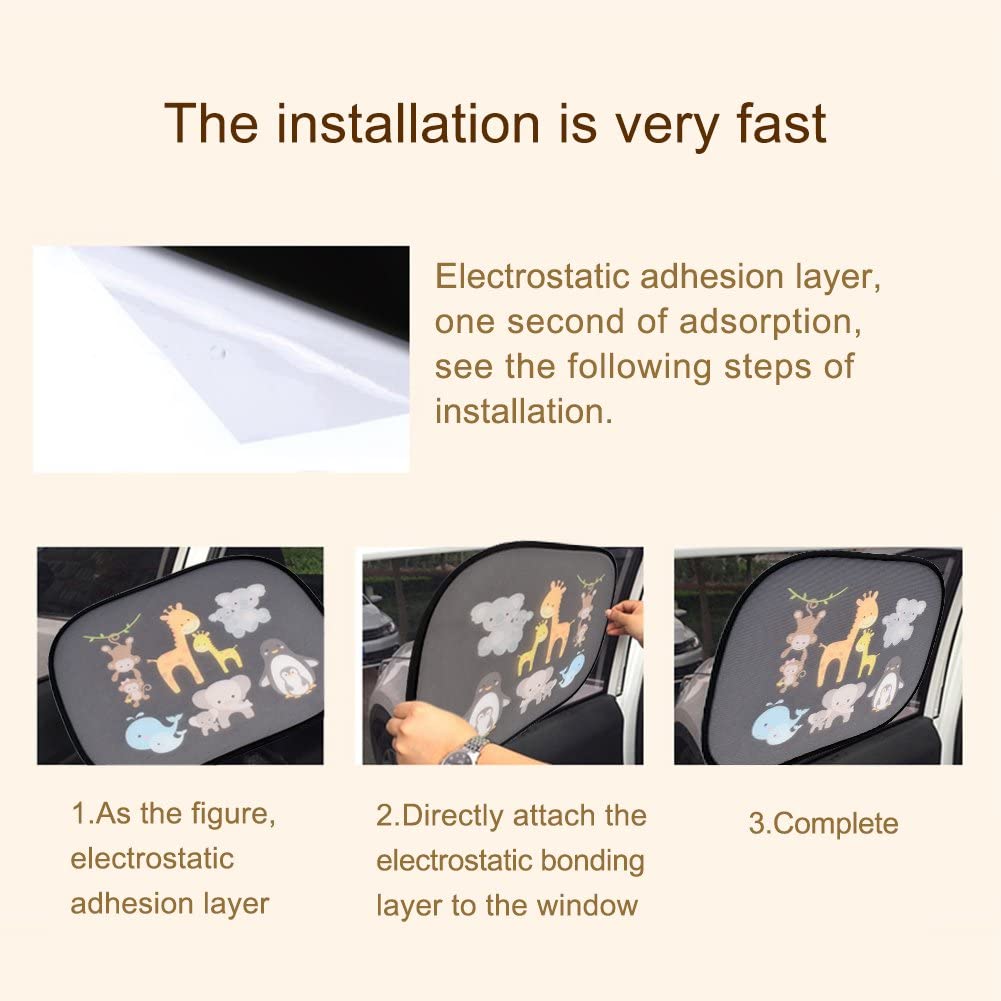 astarye Solar Protection Car SunShade Side Window Windscreen Roof Window for Children Adults Adsorption Electrostatic - Image 4