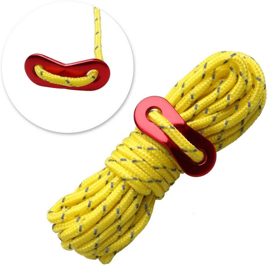 nuoshen Guy Ropes, 6 Pack 4mm Tent Guy Line 13 Feet Reflective Cord Guy ...