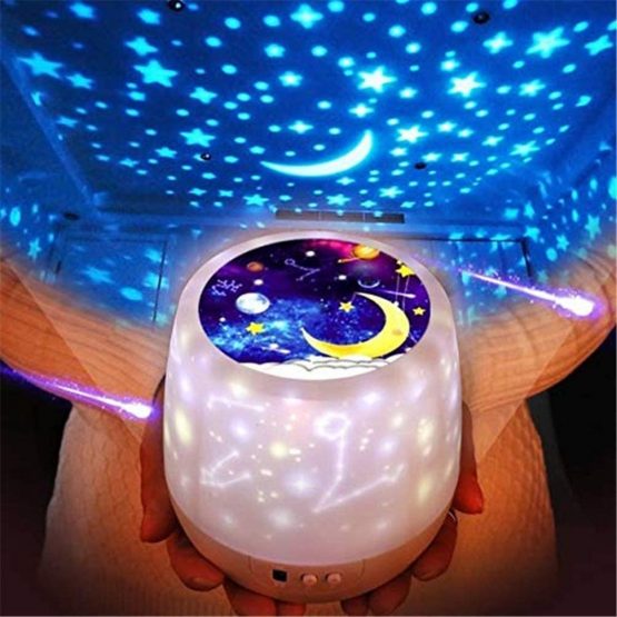 Night Lights for Kids - Multi Functional Night Light Star Projector Lamp for Decorating Birthdays, Christmas, Best Gift for a Baby’s Bedroom, 5 Sets of Film
