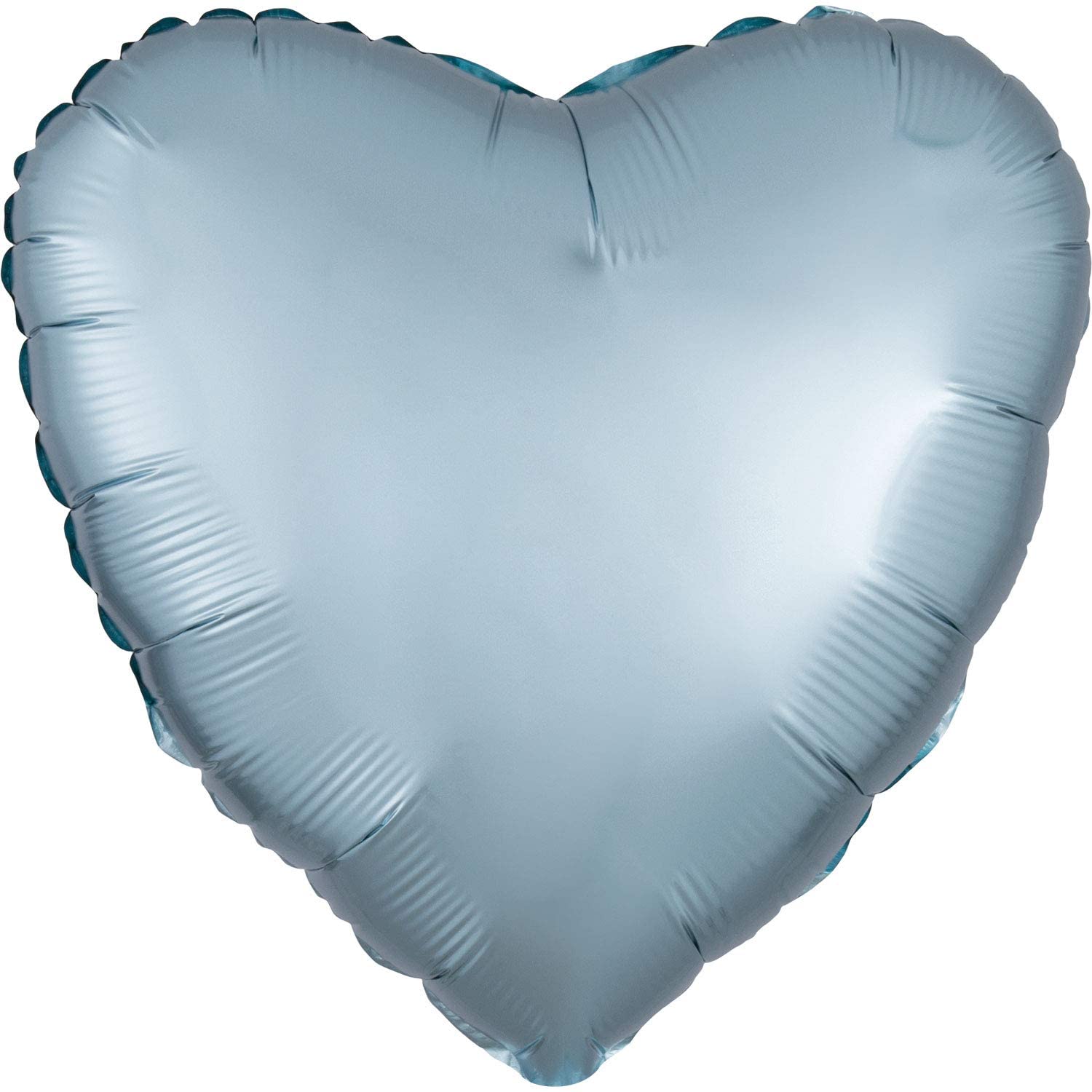amscan 3991101 SD-H:Satin Luxe Pstl Blue Hrt, Pastel Blue, Large