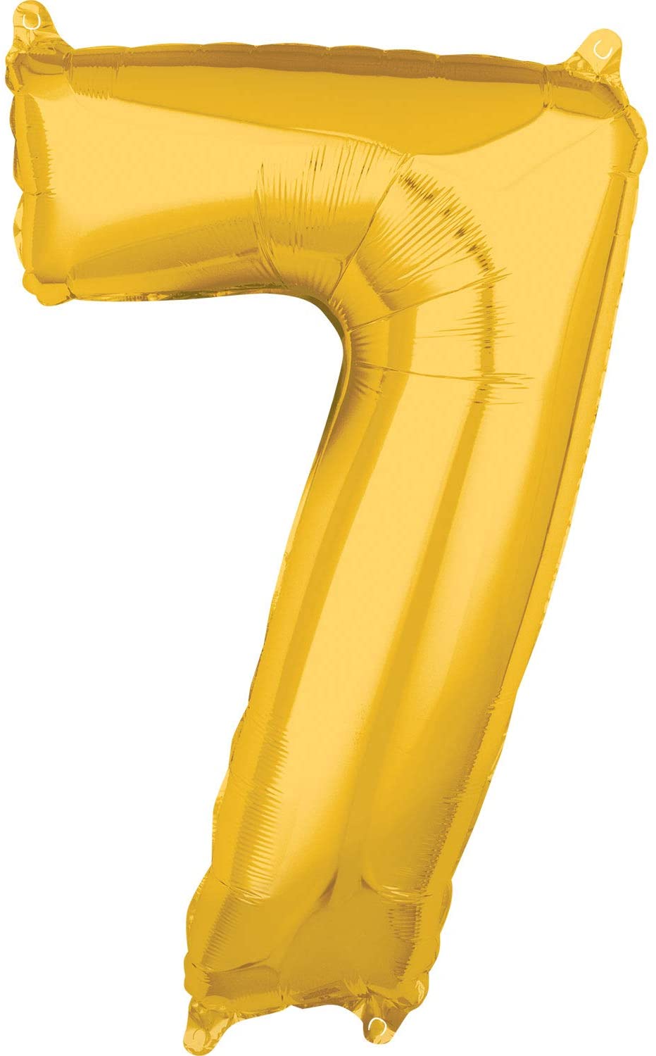 Amscan 3656001 Mid Size Number 7 Gold, Gold 26'', Large
