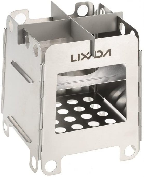 Lixada Portable Camping Stove Folding Camping Stove Wood Stove Lightweight Pocket Stove Backpacking Stove (type1) - Image 2
