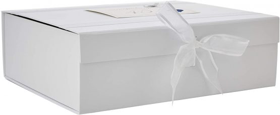 White Cotton Cards 45th Anniversary Sparkling Love Heart Large Keepsake Box (LLA45X) - Image 3