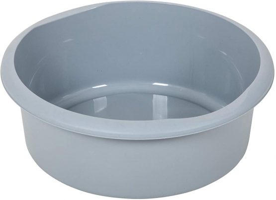 Addis Eco Made from 100% Plastic Round Washing Up Bowl, 7.7 Litre, Recycled Light Grey, 34 x 34 x 13cm - Image 2