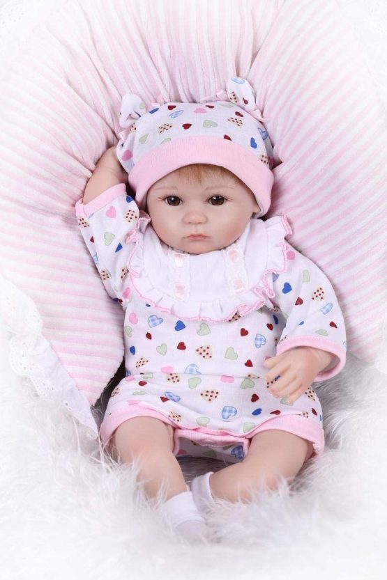 iCradle Reborn Baby Dolls Lovely 17" 42cm Reborn Baby Dolls Soft Silicone Realistic Lifelike Reborn Babies that Look Real Looking Sleeping Boyl Toddler Xmas Gift Free Magnet Pacifier - Image 2