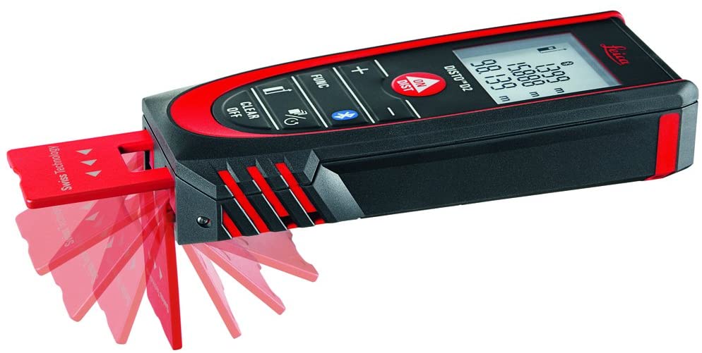 Leica DISTO D2 - Laser Distance Meter with Automatic end-Piece Detection, black/red sun, 116 x 44 x 26 mm - Image 2