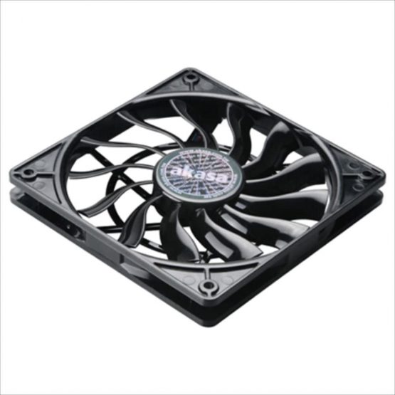Akasa Slimfan | PWM Case Fan | 120mm PC Fan | 4-pin Cooling Fan | 120 x 120 x 15 mm | Black | Suitable for HTPC and Slim System | AK-FN078 - Image 2