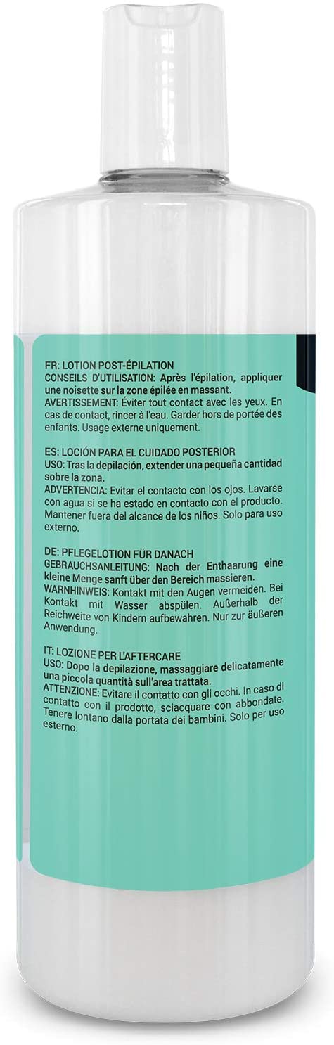 Mylee After Care Post Depilatory Skin Moisturiser for Smooth Skin Enriched with Aloe Vera, Calming and Soothing Lotion (500ml) - Image 2