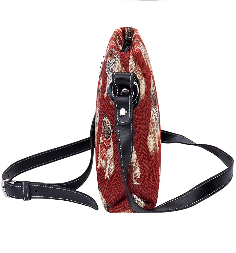 Signare Tapestry Crossbody Bag Small Shoulder Bag for Women with Dog Design Pug Gifts for Pug Lovers (Pug, XB02-PUG) - Image 3