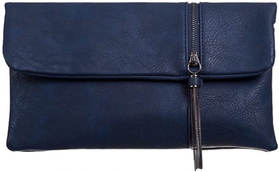 Purple Possum® Navy Clutch Bag Dark Blue Faux leather Tassel Trim Evening Bag, Ladies Prom Wedding Handbag, Envelope Bag