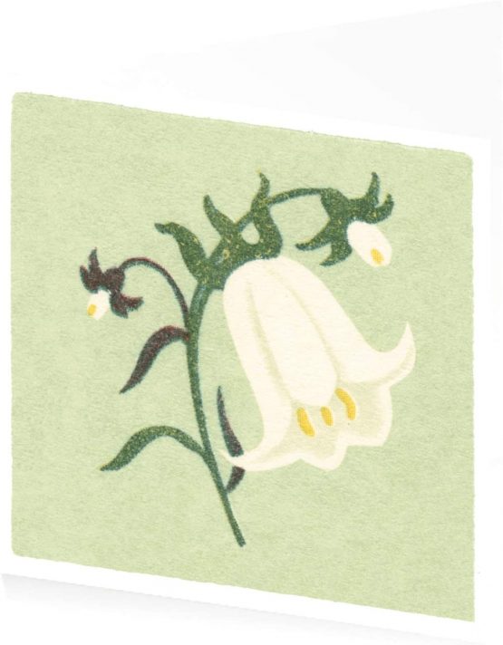 ArtPress Vintage Matchbox Whitebell Sympathy Greeting Card (15 x 15 cm)