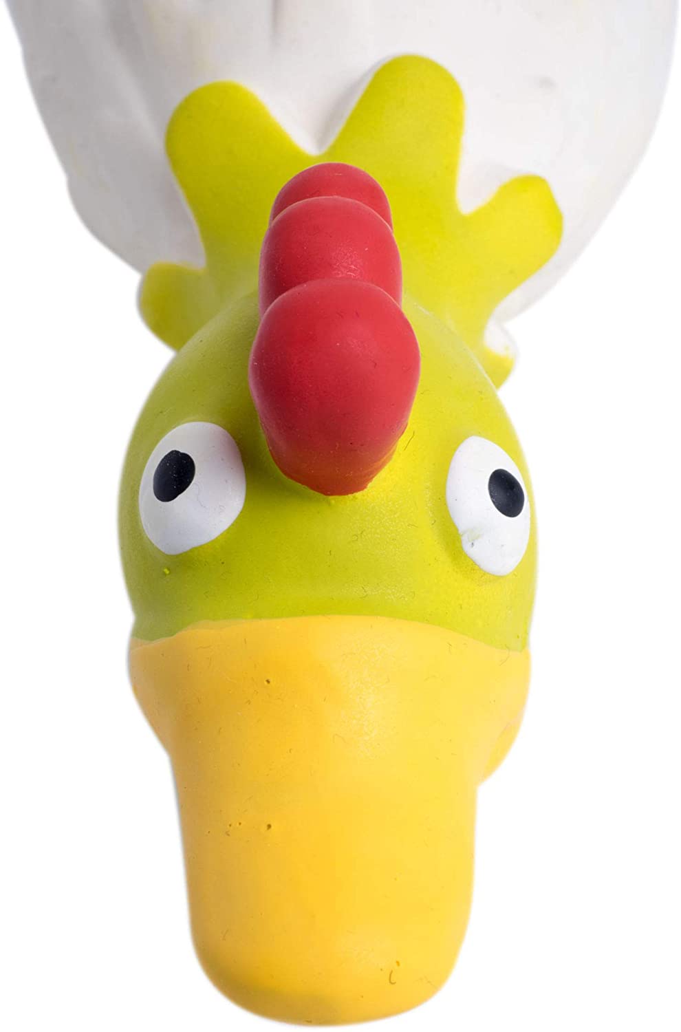 Petface Latex Chicken Squeak Soft Chew Dog Toy, Large, White/Yellow - Image 2