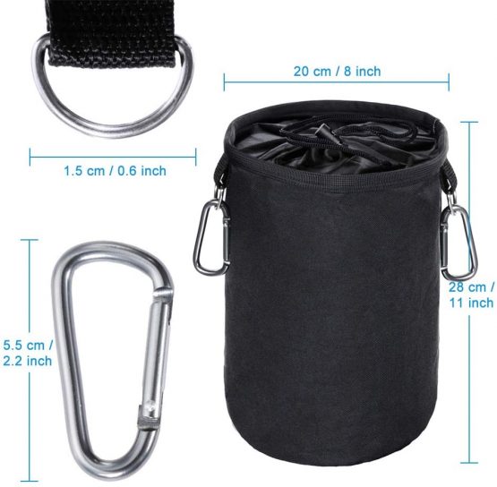 XCOZU Large Peg Bag, Clothes Peg Bags Waterproof with 2 Hanger Clips Keeps Pegs Clean and Dry for Indoor Outdoor Pegs Organizer Storage Use - Image 3