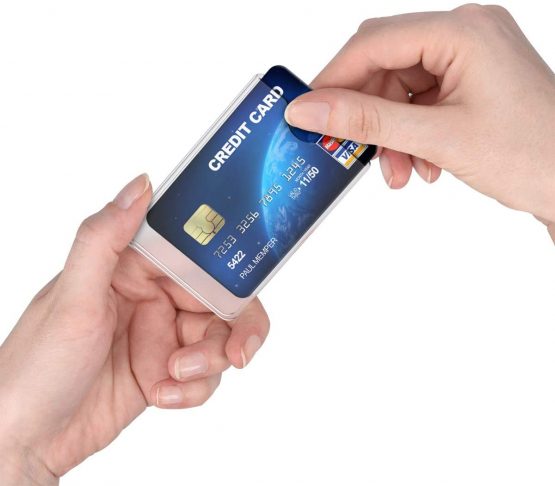 kwmobile 10 Pieces Credit Card Sleeves - Soft Transparent ID Business Card Holder - Identification Social Security SSN Cards Protector Inserts - Clear - Image 3