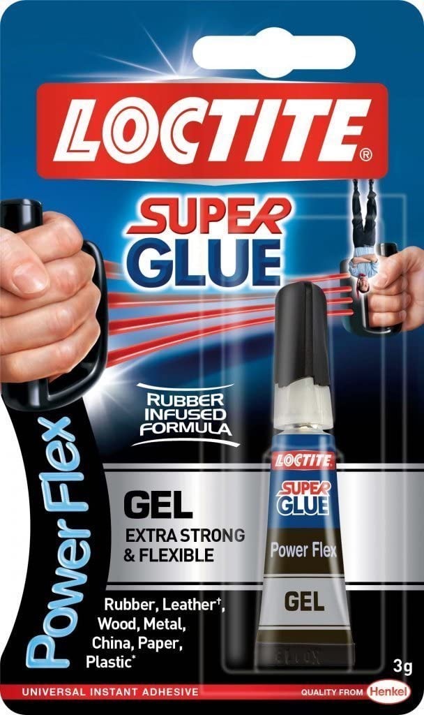 Loctite Superglue PowerFlex Gel in Tube 3g (Ref 1446875) (Packaging May Vary), Clear, 3 g