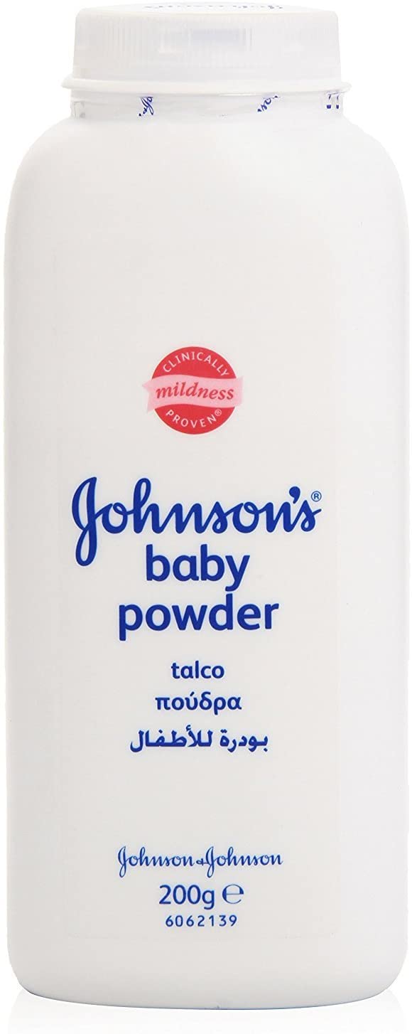 Johnson's Baby Powder, with Purified Talc, Designed for Delicate Skin Leaves Babies' Skin Comfortable and Dry, 200 g x 6