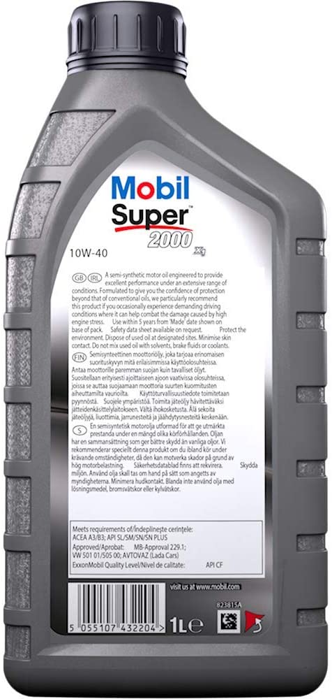 Mobil 151188 Super 2000 x1 10W-40 Engine Oil, 1 l, 1L - Image 3