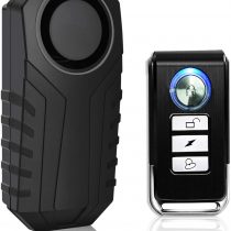 KINOEE Bicycle Alarm, Wireless Anti-Theft Burglar Security Alarm for Bike Motorcycle Car Mobility Scooter Vehicles Door Window, 113db Super Loud and Waterproof (Remote Control Included)
