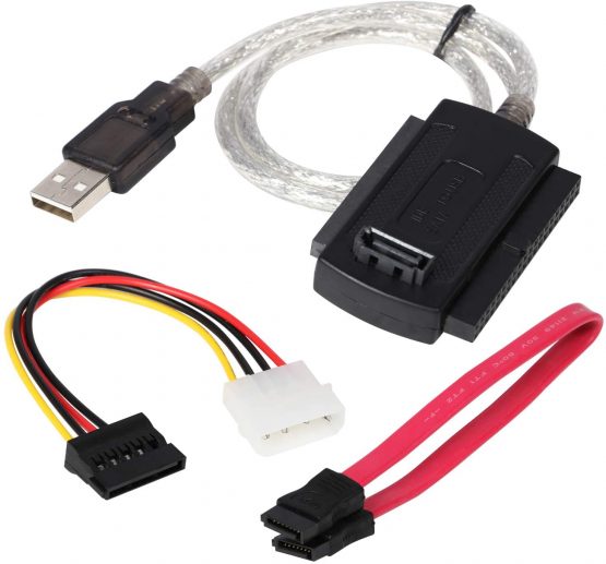 DIGIFLEX SATA IDE to USB Adapter Cable for Hard Disk HDD - 2.5/3.5 - Supports SATA HDD, 2.5" hard disk, 3.5" hard disk, CD-ROM, DVD-ROM, CD-RW, COMBO device, DVD-RW to computer with USB 2.0