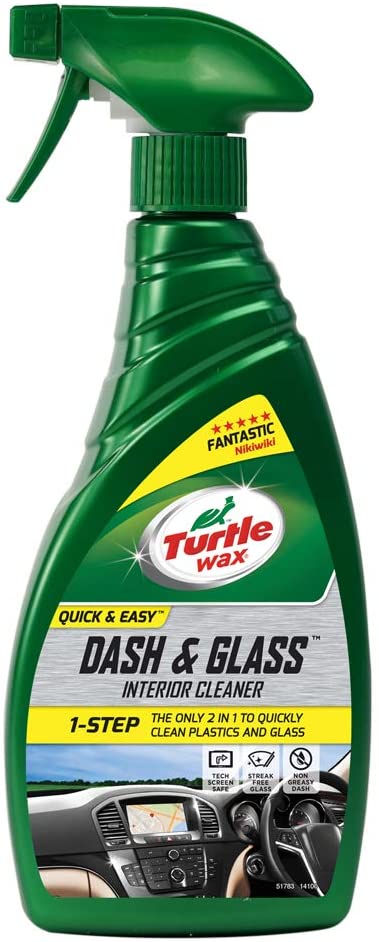 Turtle Wax 51783 Dash & Glass Car Dashboard & Window Screen Shine 500ml, white, 500 ml (Pack of 1)