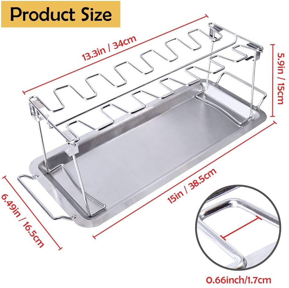 AISHN Chicken Leg Rack for Oven & Grill, Chicken Wing Grill Rack - Image 4