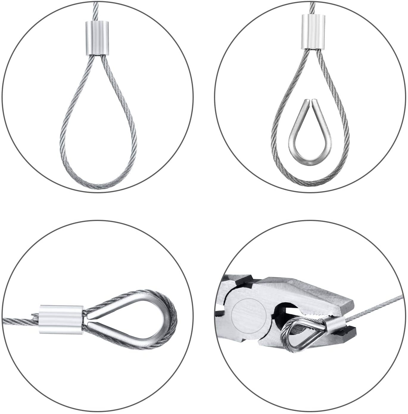 Wire Rope Realing Hotop Picture Hanging Wire,Wire Rope Steel Cable Railing Kits Include ...