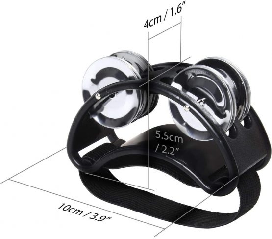 iGadgitz Xtra U6993 - Foot Tambourine Foot Shaker Foot Jingle - Guitar Players, Musicians, Singers, Music Class, Bands and more - Black - Image 2