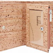 Boshiho Cork Wallet: RFID Blocking Vegan Purse for Men Women Slim Design Bifold Wallet with Credit ID Card Holder Coin Zipper Pocket, Gifts for Vegetarian