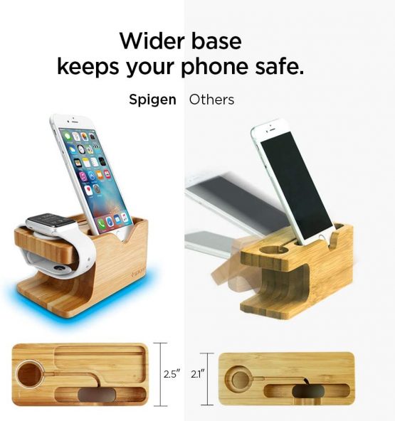 Spigen S370 Designed for Apple Watch Stand and Cell Phone Stand for any Apple Watch Series and Phone - Image 3