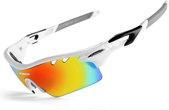 INBIKE Sports Sunglasses Polarised UV400 Protection with 5 Interchangeable Lenses for Various Weather Conditions Skiing Golf Cycling Downhill Running and Other Sports