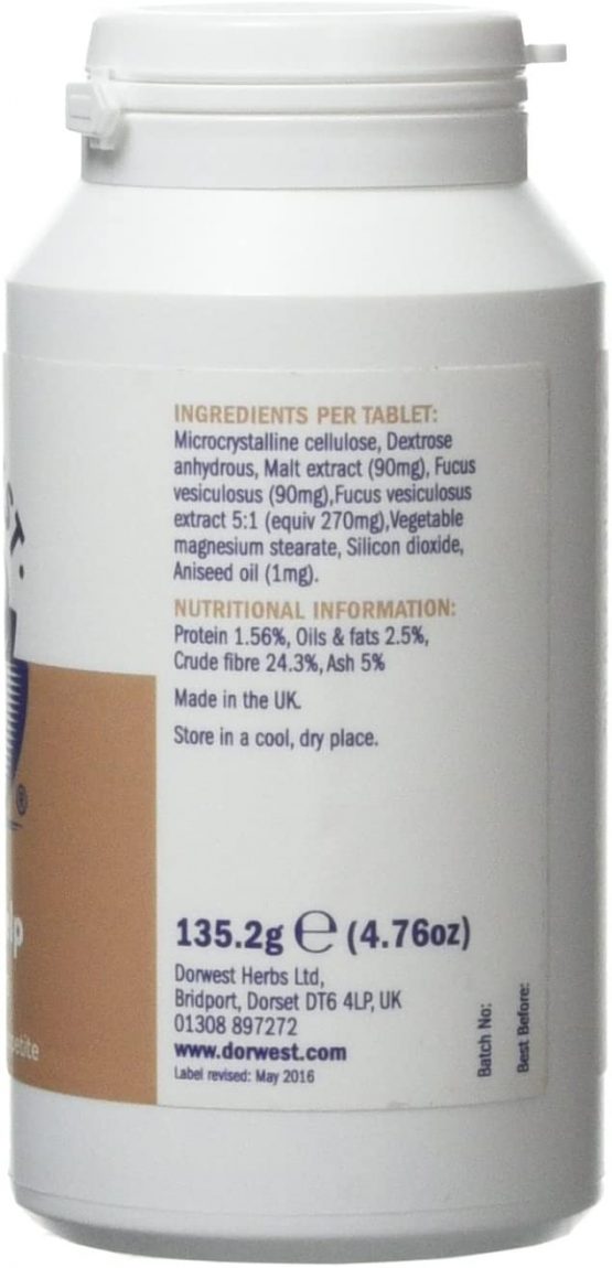 DORWEST HERBS Malted Kelp Tablets for Dogs and Cats 200 Tablets - Image 2