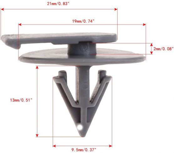 bowarepro 40×Wheel Arch Trim Clips Fit for R50 R52 R53 R55 R56 Grey Plastic Exterior - Image 2