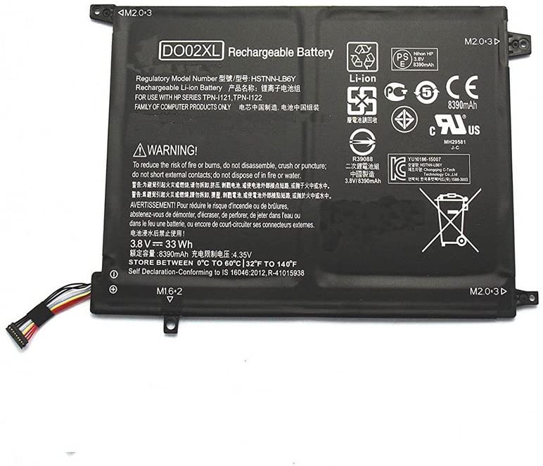 Amsahr 3.8 amV 33 W 8390 mAh Replacement Battery for HP DO02XL/Pavilion x2 10-j025tu