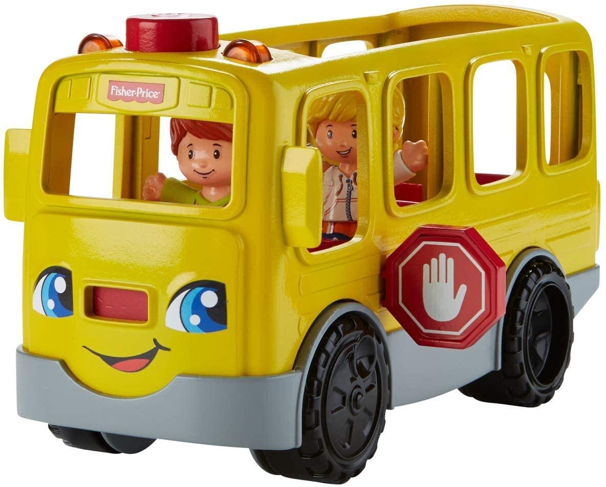 Fisher-Price Little People Sit With Me School Bus, Includes School Bus, Bus Driver Emily and Eddie, Toddler Toys (3pc Set)
