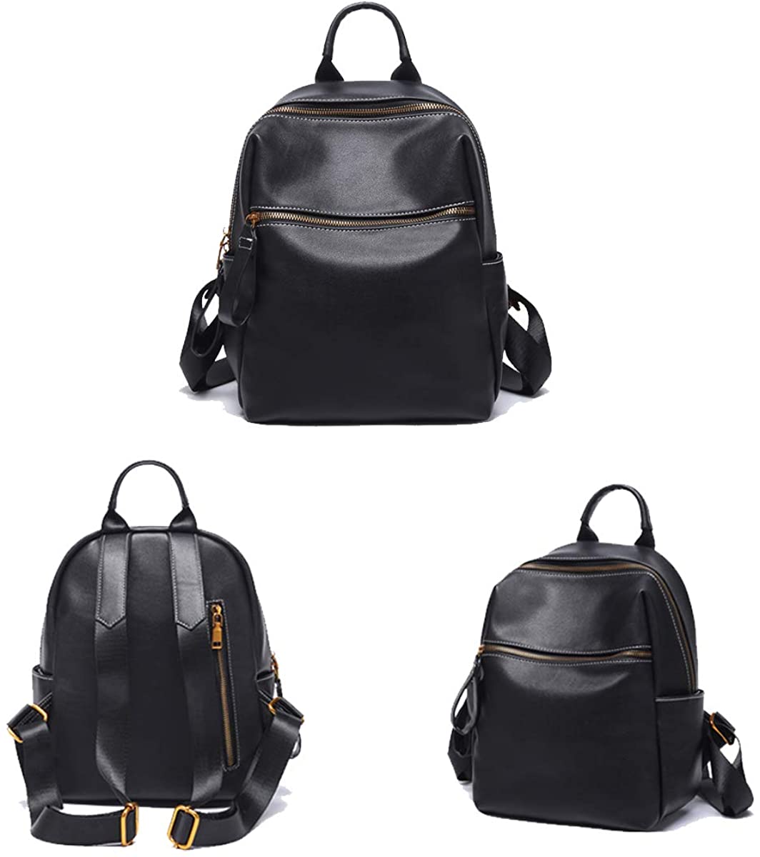 NIYUTA Women Backpacks Fashion PU Casual Travel School Business Shoulder Handbags Black - Image 3