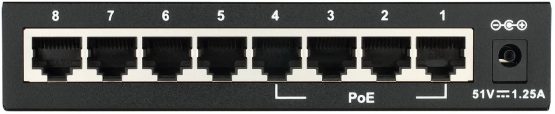 D-Link DES-1008PA 8-Port Fast Ethernet Unmanaged Metal Desktop Switch with 4 PoE Port and 52 W PoE budget - Image 3