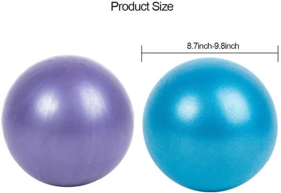 Yontree 2 Pack Soft Pilates Ball, 22-25cm Small Exercise Ball for Yoga, Pilates, Abdominal Workouts, Shoulder Therapy, Core Strengthening (Home & Gym & Office) - Image 3
