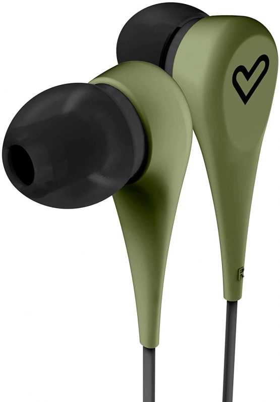 Energy Sistem Style 1 In-Ear Headphones - Comfortable and Lightweight - Rubber Finish - 120cm Flat Cable - Green