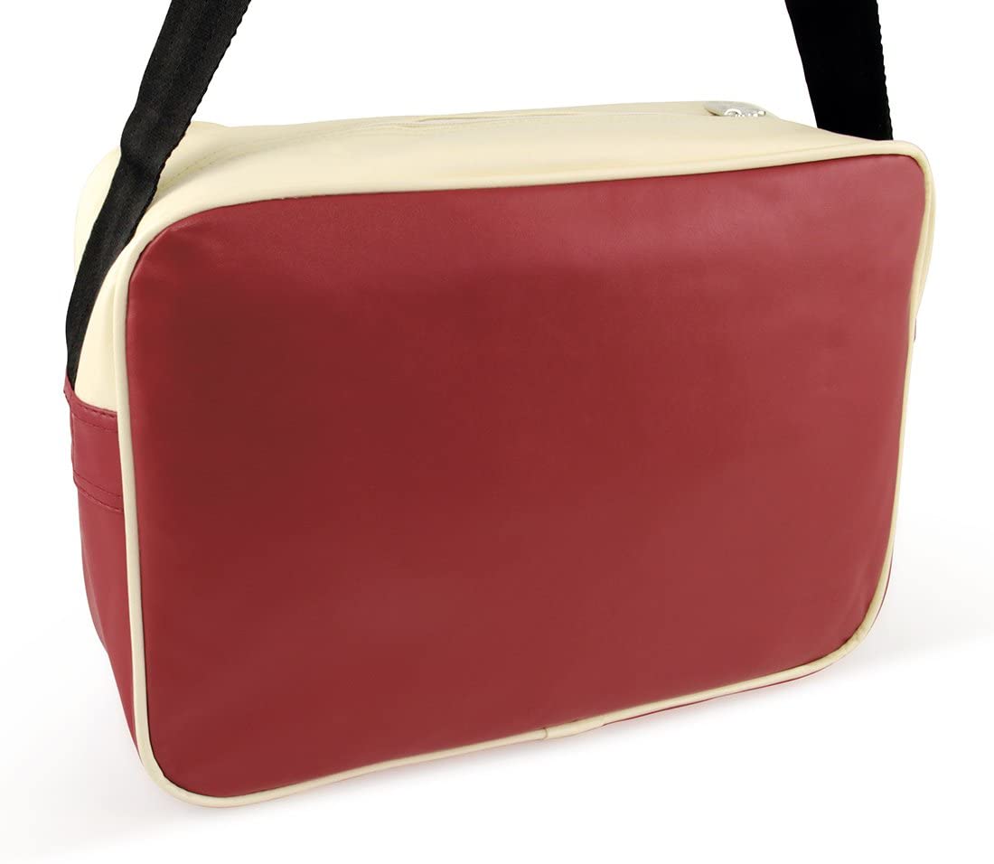 BRISA VW Collection - Volkswagen Shoulder Travel Messenger Bag with VW T1 Bus Campervan Motif (Bus Front/Red) - Image 2