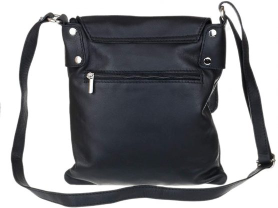 Girly Handbags Italian Soft Leather Cross Body Shoulder Bag Flap Zipper - Image 3