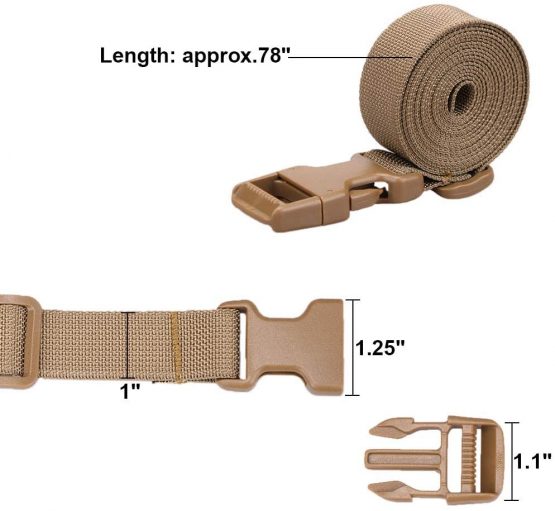 Magarrow Luggage Straps Adjustable Travel Accessories Suitcase Travel Buckle Belt Non-Slip Packing Belt (Brown- 10pcs) - Image 3
