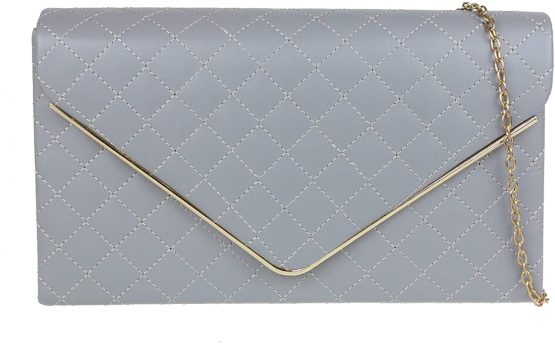 Girly HandBags Retro Quilted Clutch Bag